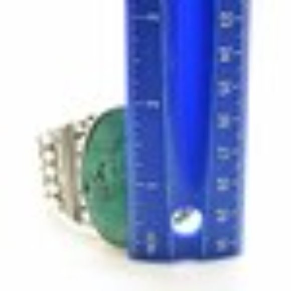 Huge Turquoise Sterling Silver Cuff Bracelet,VINTAGE SOUTHWESTERN Turquoise 925 - Picture 4 of 6